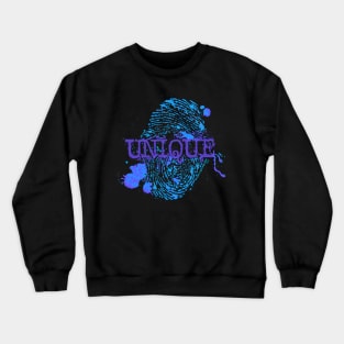 Unique Blue Purple Thumbprint Crewneck Sweatshirt